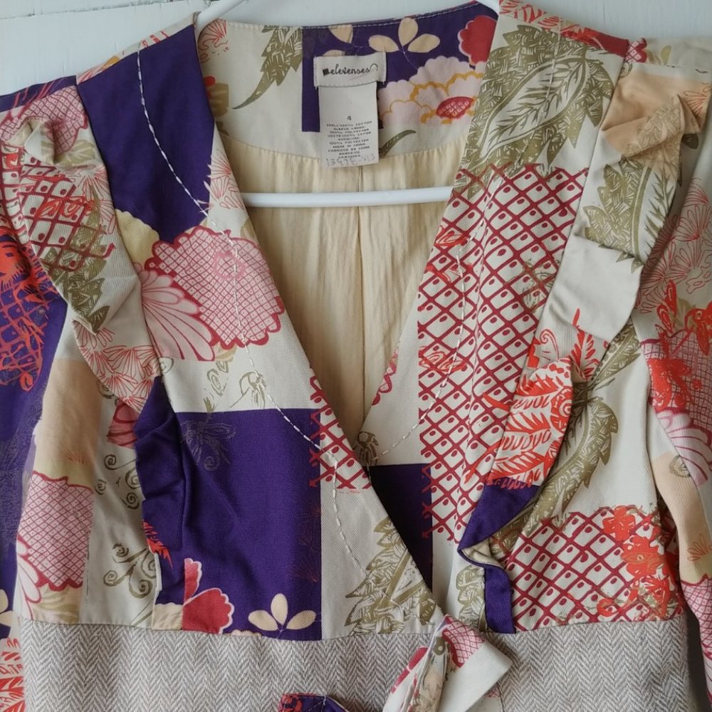 Women's Multicolor Patchwork Jacket - Picture 3 of 13